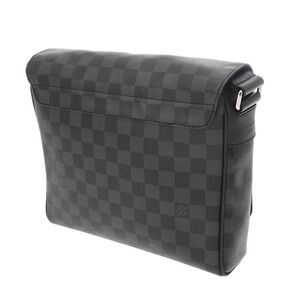 Louis Vuitton Canvas District Black Bag Graphite Damier Grey Shoulder